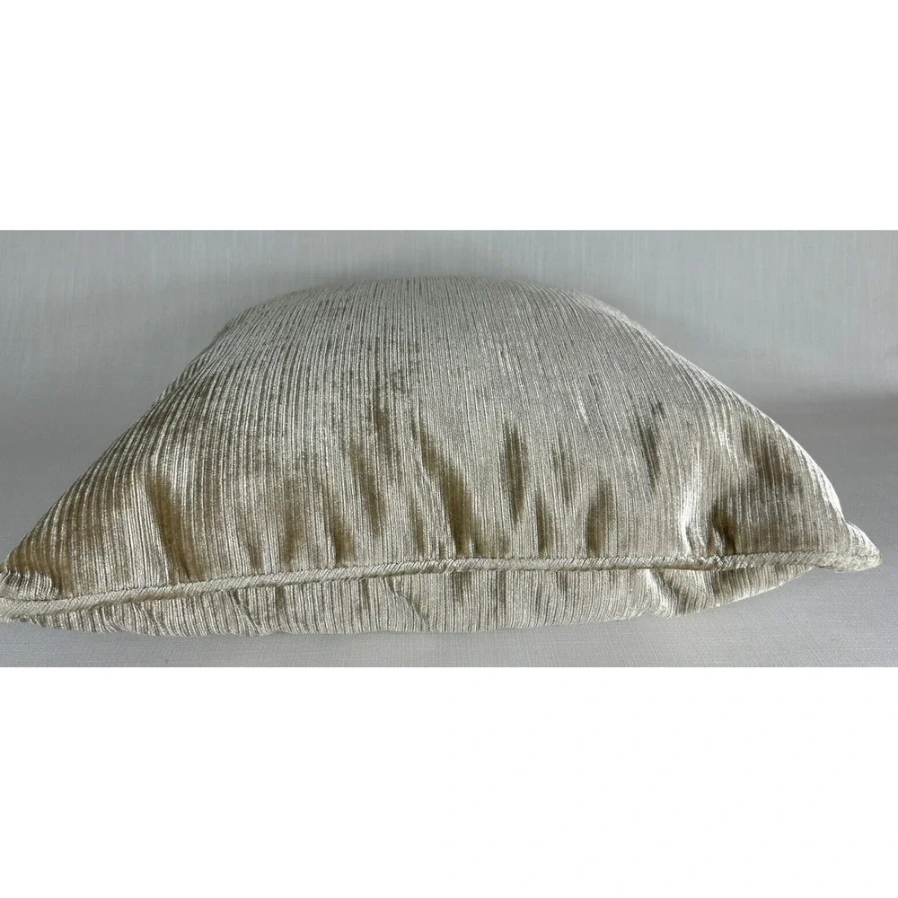 PIER 1 Chenille Throw Pillow 18x18. Neutral Soft Texture‎ Cozy